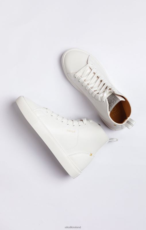 SikSilk Men White Classic High-Top Trainer XTFJ19 Footwear