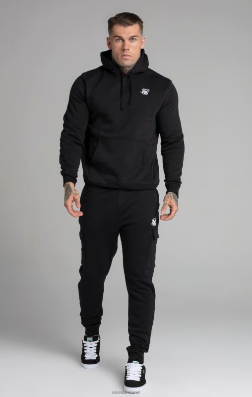 SikSilk Men Black Essential Overhead Hoodie XTFJ422 Apparel