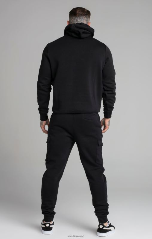 SikSilk Men Black Essential Overhead Hoodie XTFJ422 Apparel