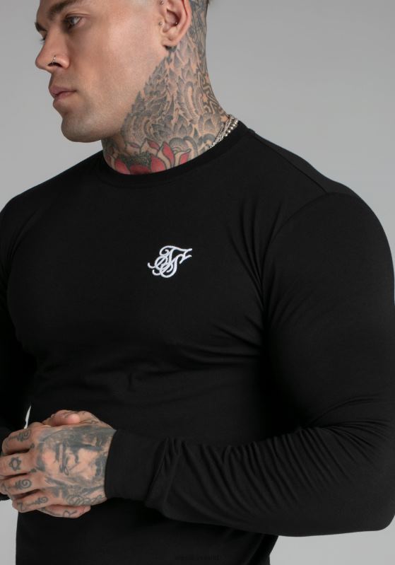SikSilk Men Black Essential Sweatshirt XTFJ412 Apparel