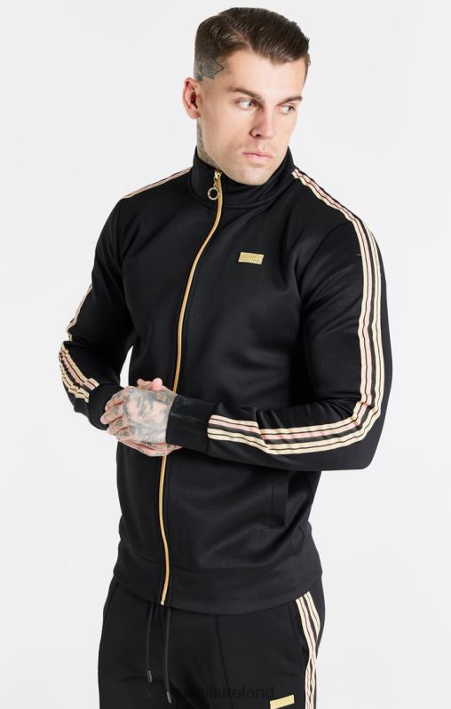 SikSilk Men Black Funnel Zip Through XTFJ446 Apparel