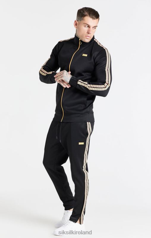 SikSilk Men Black Funnel Zip Through XTFJ446 Apparel