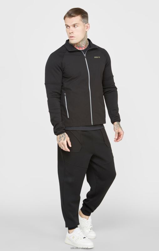 SikSilk Men Black Sports Zip-Thru XTFJ428 Apparel