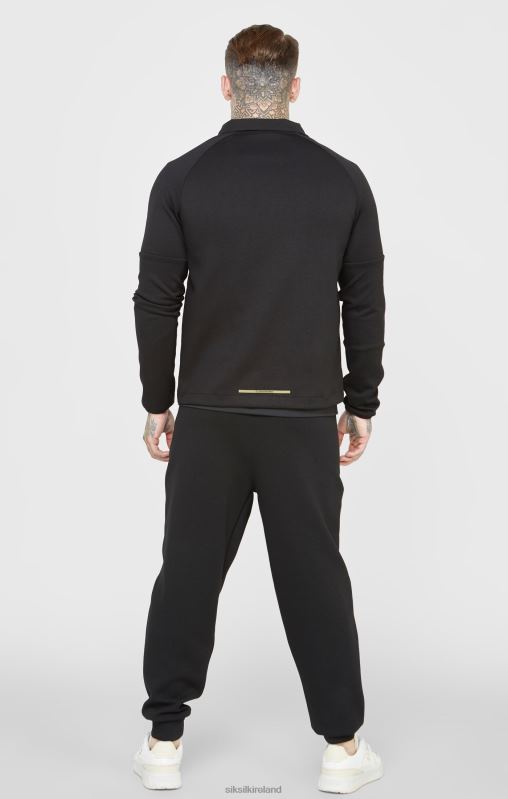 SikSilk Men Black Sports Zip-Thru XTFJ428 Apparel