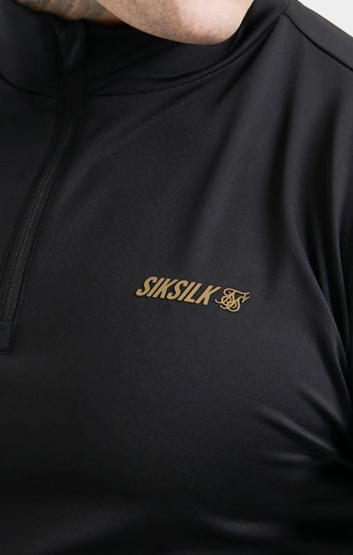 SikSilk Men Black Sports Zip Thru XTFJ449 Apparel