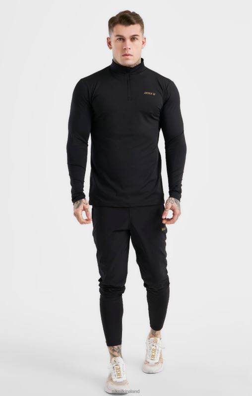 SikSilk Men Black Sports Zip Thru XTFJ449 Apparel