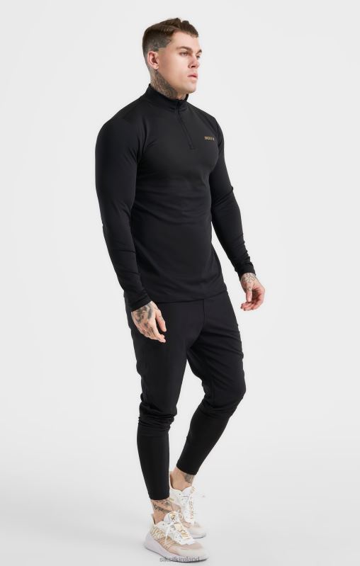 SikSilk Men Black Sports Zip Thru XTFJ449 Apparel