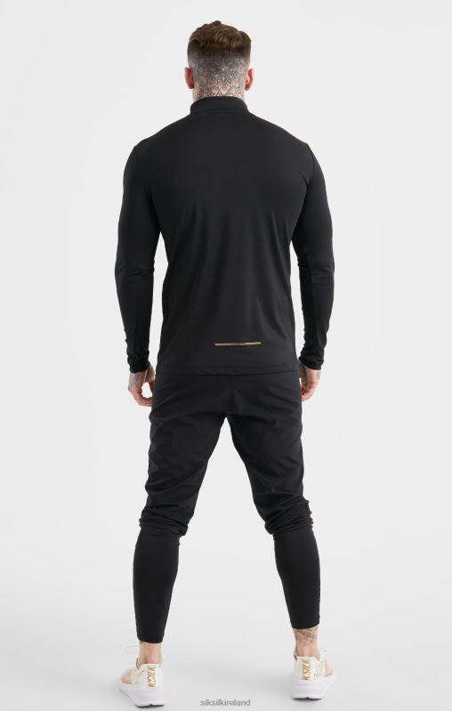 SikSilk Men Black Sports Zip Thru XTFJ449 Apparel