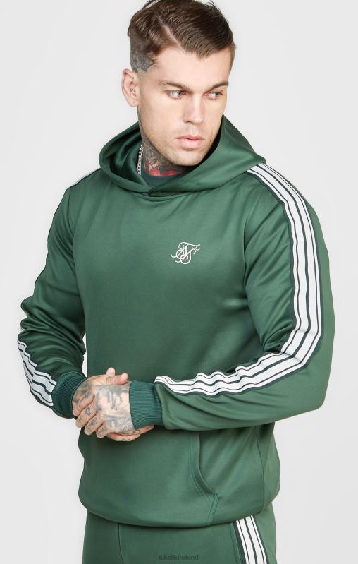 SikSilk Men Green Smart Overhead Hoodie XTFJ434 Apparel