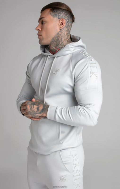 SikSilk Men Grey Panel Hoodie XTFJ411 Apparel