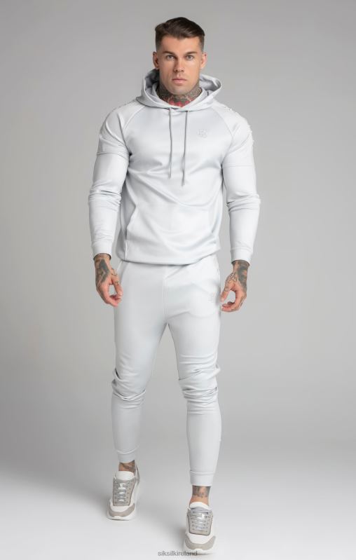 SikSilk Men Grey Panel Hoodie XTFJ411 Apparel