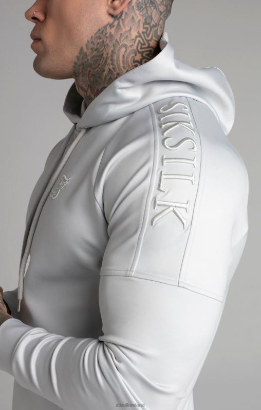 SikSilk Men Grey Panel Hoodie XTFJ411 Apparel