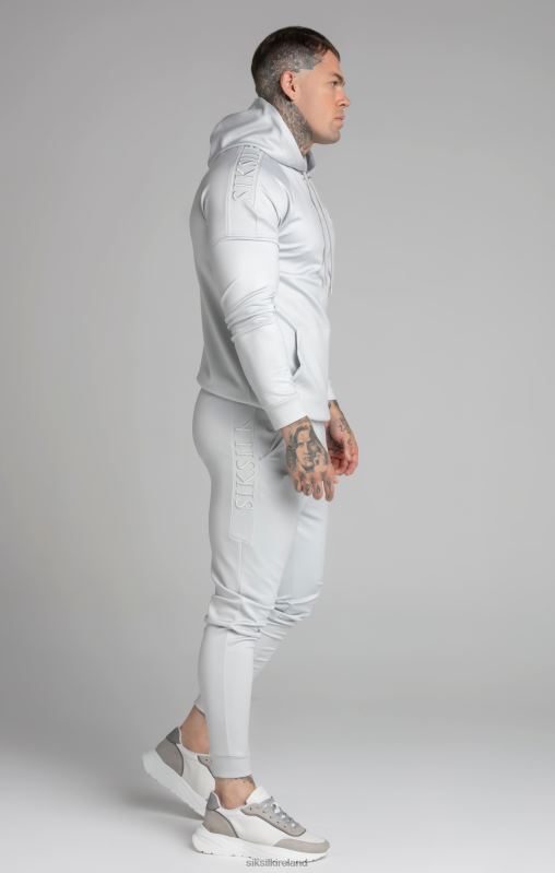 SikSilk Men Grey Panel Hoodie XTFJ411 Apparel