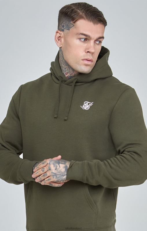 SikSilk Men Khaki Essential Overhead Hoodie XTFJ431 Apparel
