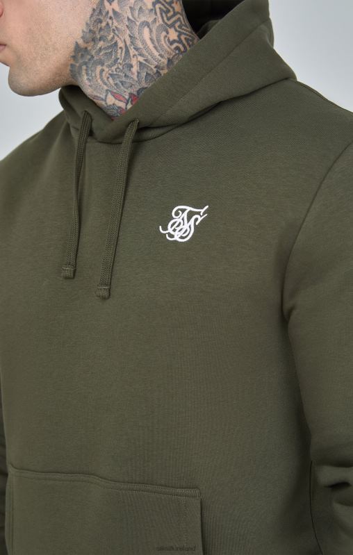 SikSilk Men Khaki Essential Overhead Hoodie XTFJ431 Apparel
