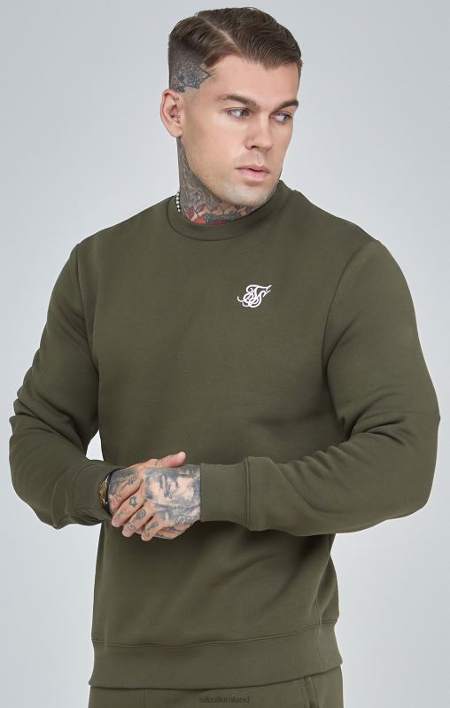 SikSilk Men Khaki Essential Sweatshirt XTFJ441 Apparel