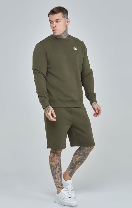 SikSilk Men Khaki Essential Sweatshirt XTFJ441 Apparel