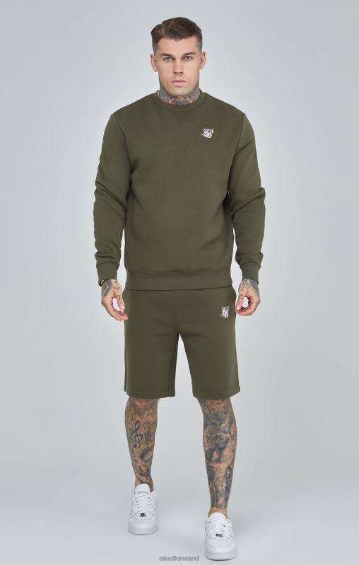 SikSilk Men Khaki Essential Sweatshirt XTFJ441 Apparel