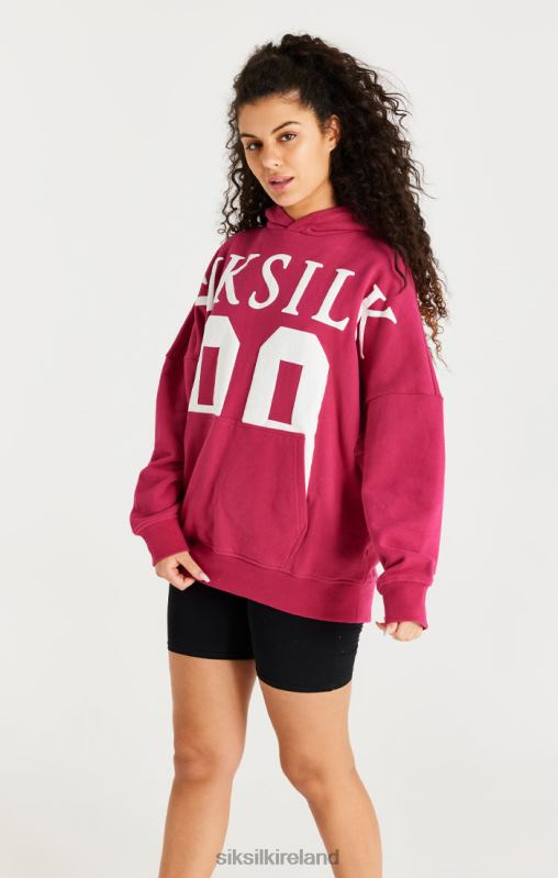 SikSilk Men Pink Relaxed Fit Overhead Hoodie XTFJ459 Apparel