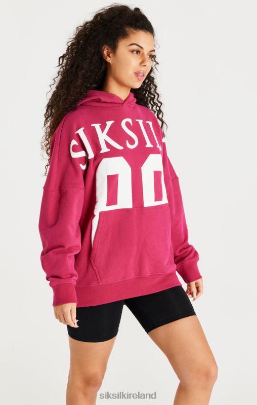 SikSilk Men Pink Relaxed Fit Overhead Hoodie XTFJ459 Apparel