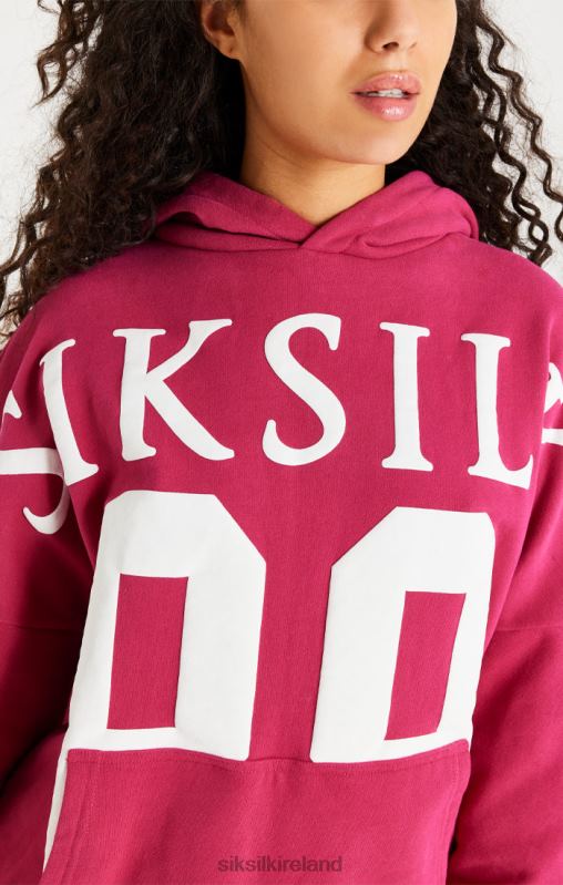 SikSilk Men Pink Relaxed Fit Overhead Hoodie XTFJ459 Apparel