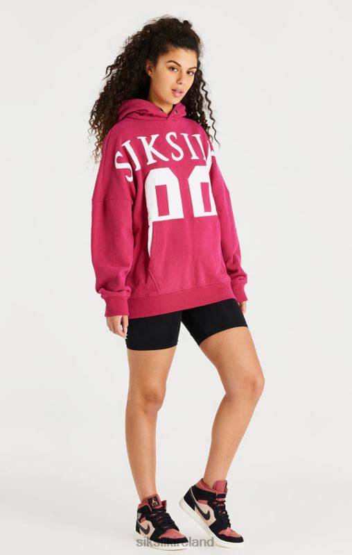 SikSilk Men Pink Relaxed Fit Overhead Hoodie XTFJ459 Apparel