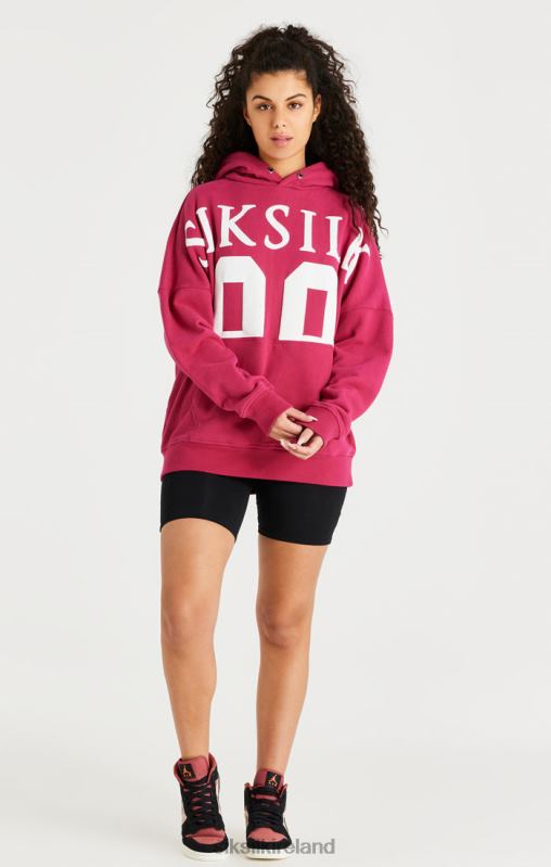 SikSilk Men Pink Relaxed Fit Overhead Hoodie XTFJ459 Apparel
