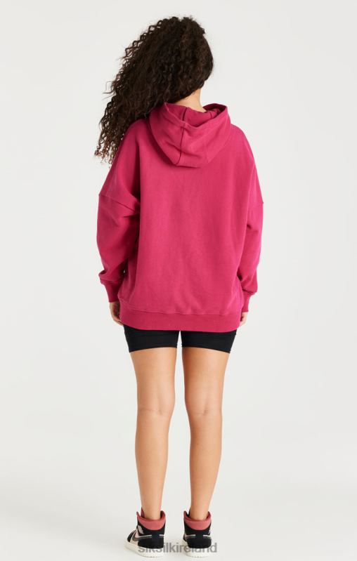 SikSilk Men Pink Relaxed Fit Overhead Hoodie XTFJ459 Apparel