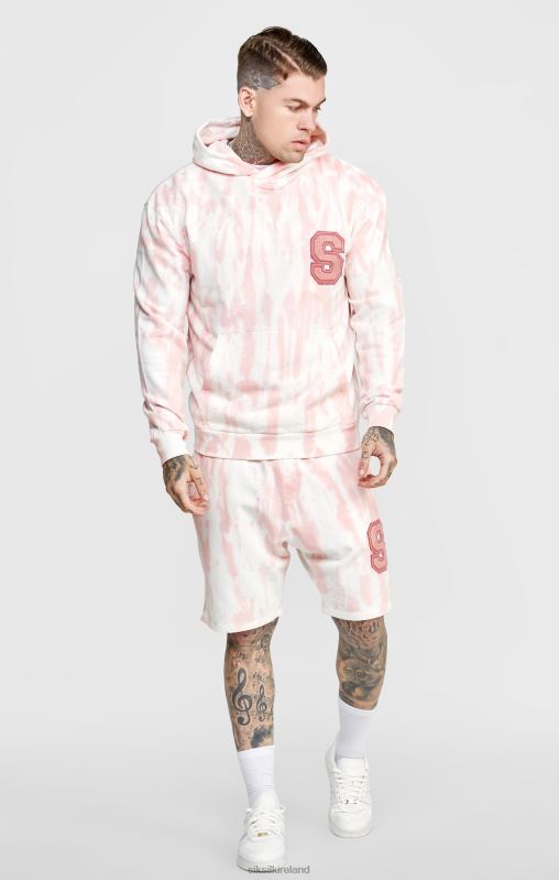 SikSilk Men Pink Tie Dye Hoodie XTFJ421 Apparel