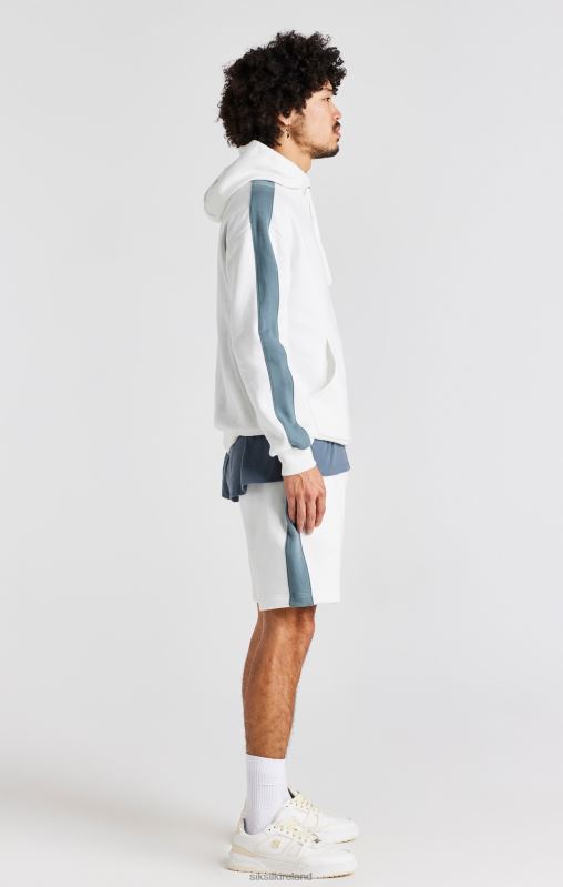 SikSilk Men White Rose Oversized Hoodie XTFJ433 Apparel