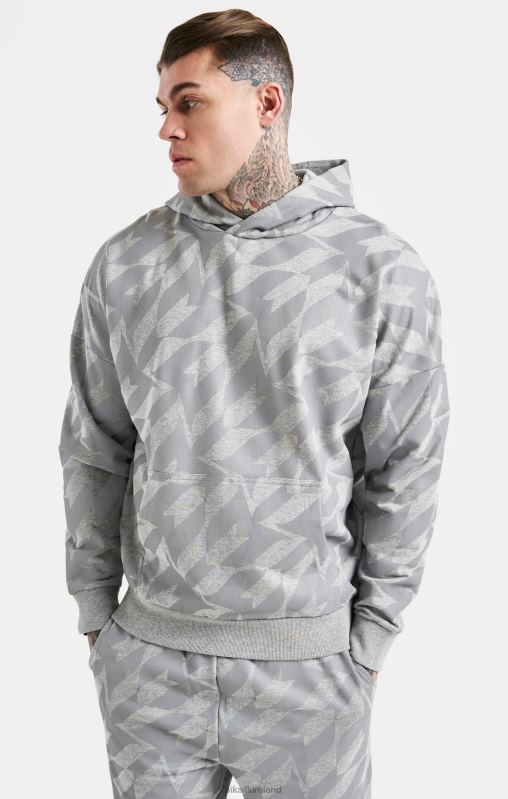 SikSilk x Men Messi Silver Print Hoodie XTFJ447 Apparel