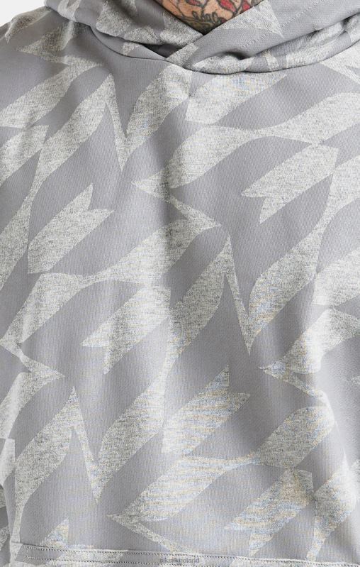 SikSilk x Men Messi Silver Print Hoodie XTFJ447 Apparel