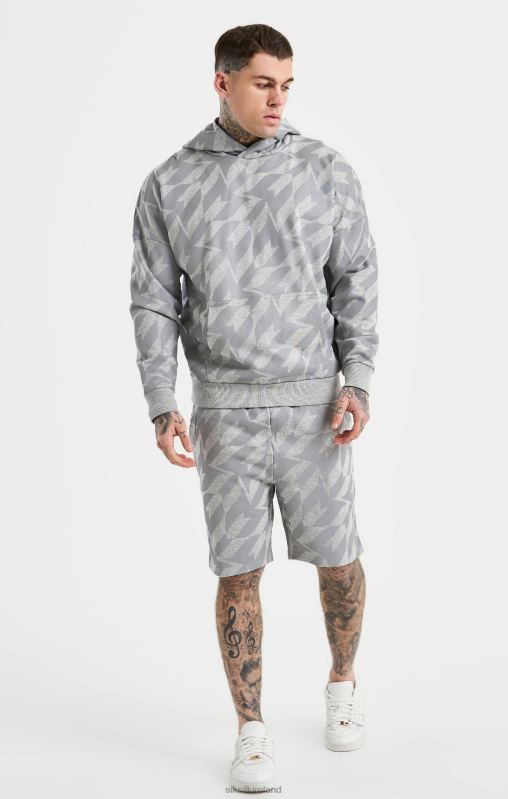 SikSilk x Men Messi Silver Print Hoodie XTFJ447 Apparel