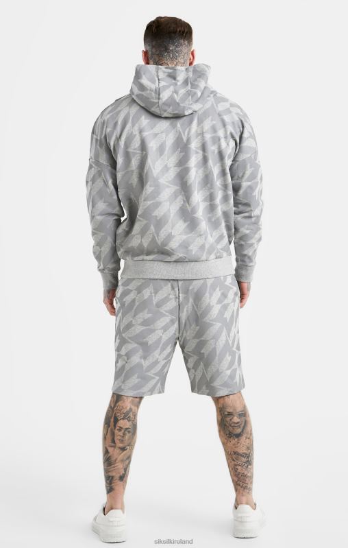 SikSilk x Men Messi Silver Print Hoodie XTFJ447 Apparel