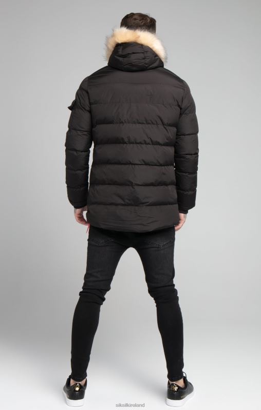 SikSilk Men Black Expedition Parka XTFJ493 Apparel