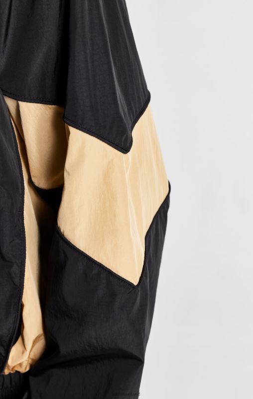 SikSilk Men Black Panelled Bomber Jacket XTFJ468 Apparel