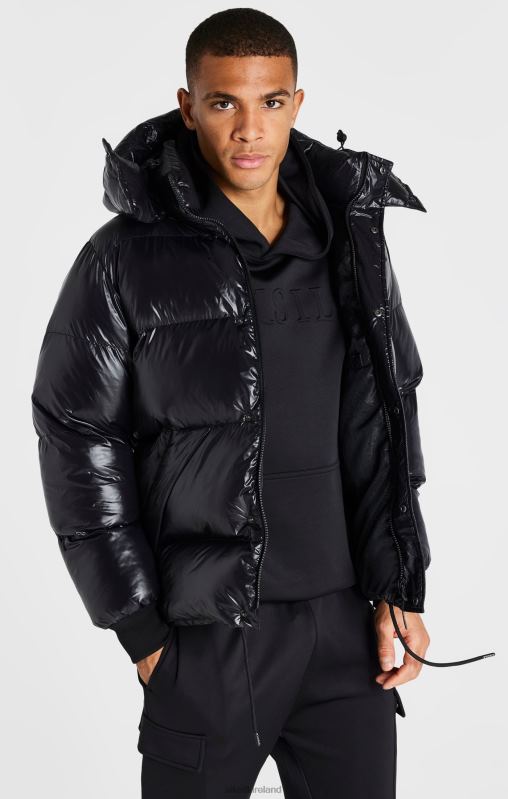SikSilk Men Black Puffer Jacket XTFJ477 Apparel