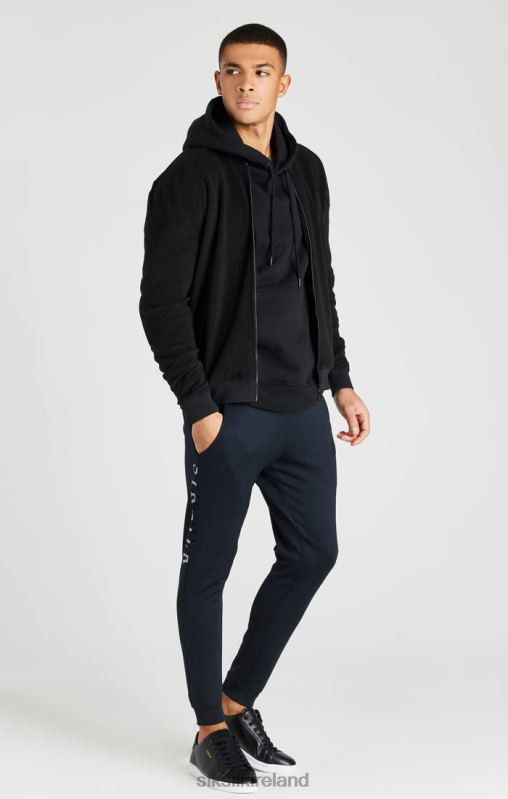 SikSilk Men Black Reflective Bomber Jacket XTFJ475 Apparel