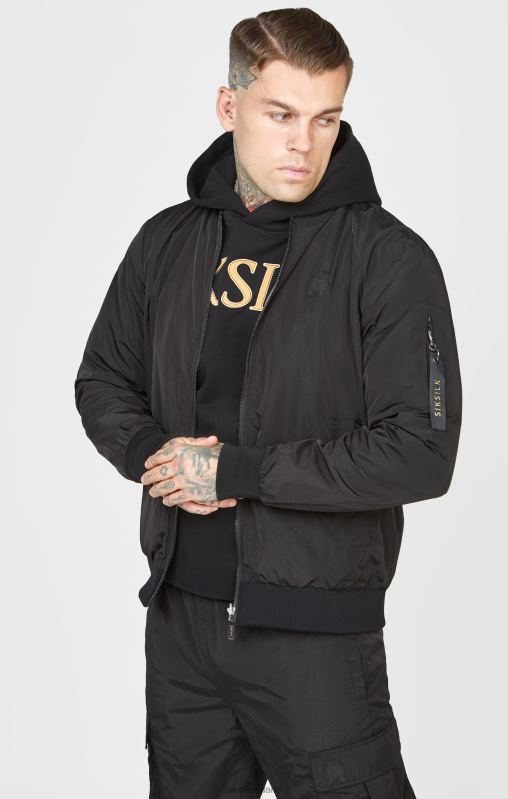 SikSilk Men Black Reversible Bomber XTFJ502 Apparel