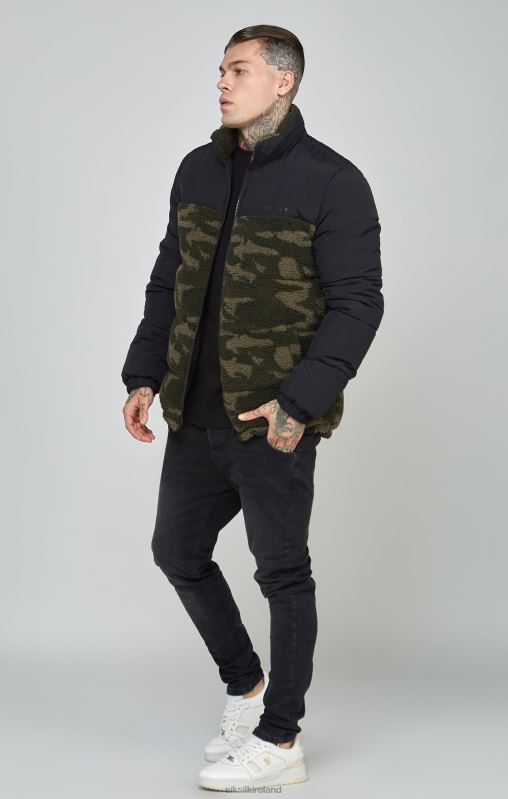 SikSilk Men Black Sherpa Bubble Jacket XTFJ485 Apparel