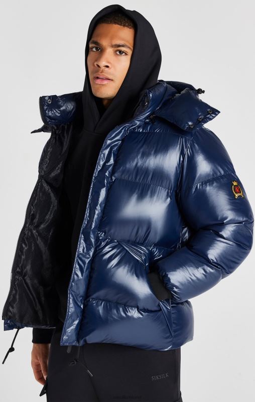SikSilk Men Navy Puffer Jacket XTFJ478 Apparel