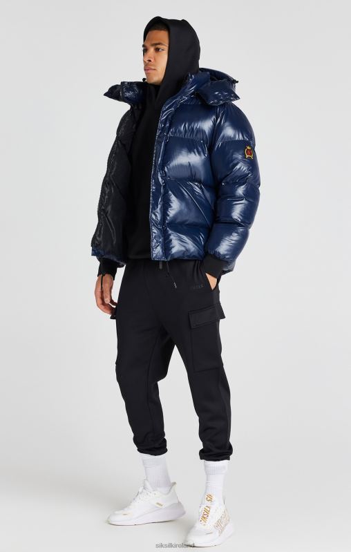 SikSilk Men Navy Puffer Jacket XTFJ478 Apparel