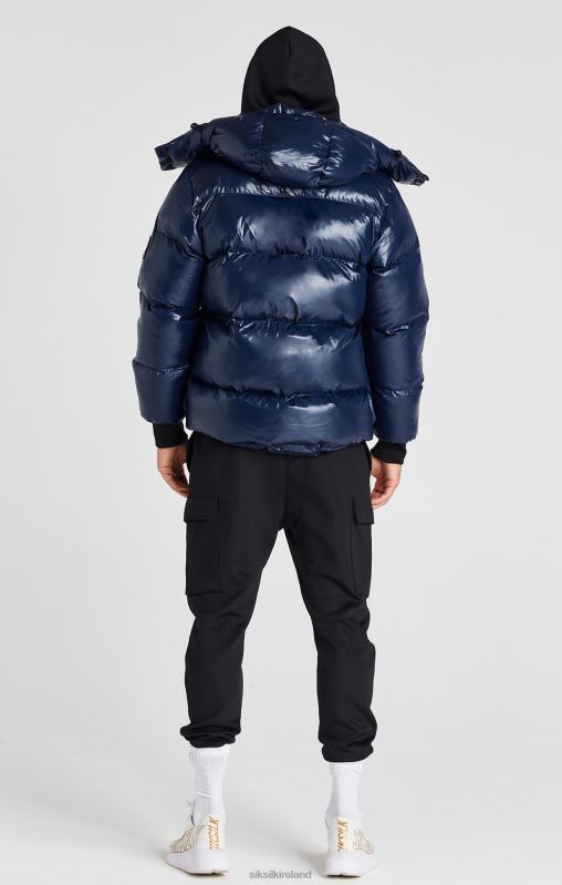 SikSilk Men Navy Puffer Jacket XTFJ478 Apparel