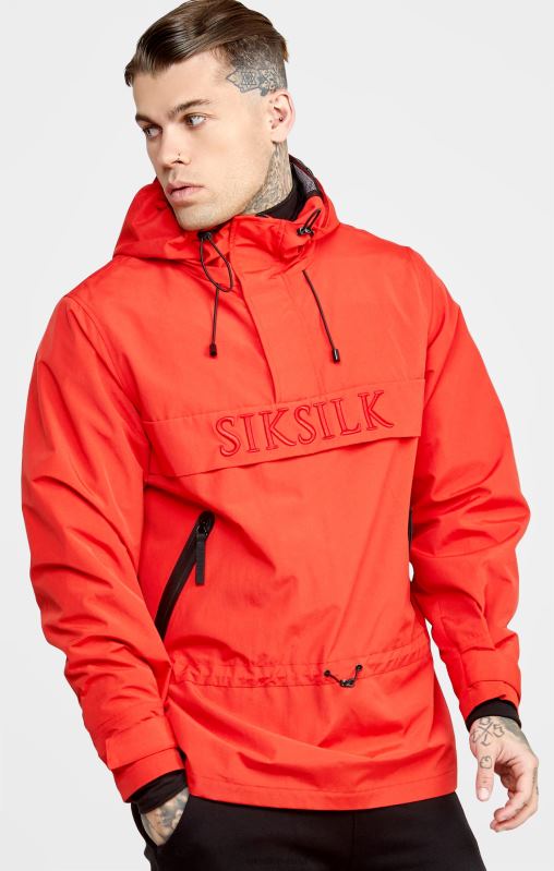 SikSilk Men Red Overhead Jacket XTFJ489 Apparel