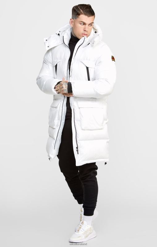 SikSilk Men White Managers Coat XTFJ488 Apparel