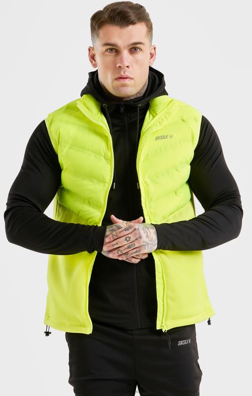 SikSilk Men Yellow Sports Gilet XTFJ492 Apparel