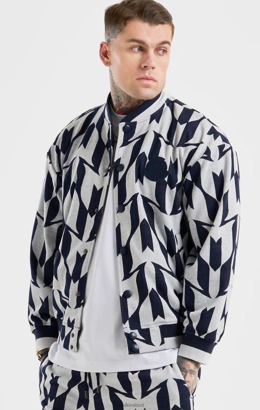 SikSilk x Men Messi Navy Monogram Bomber XTFJ498 Apparel