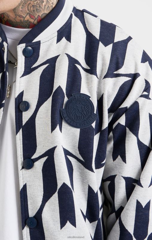 SikSilk x Men Messi Navy Monogram Bomber XTFJ498 Apparel