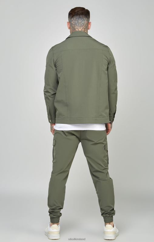 SikSilk Men Khaki Utility Overshirt XTFJ465 Apparel