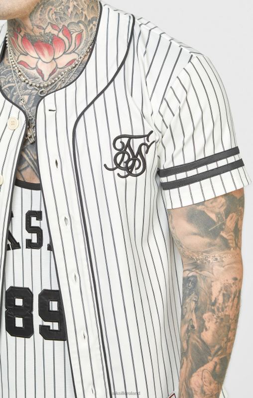SikSilk Men Beige Baseball Jersey XTFJ391 Apparel